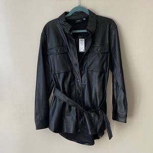 Vero Moda Faux Leather Shacket